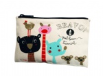 Cartoon pencil case bag pouch made by printed canvas for kids virgo manufactures