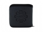 Custom watch box case by swiss watch trader Recessed logo square shaped