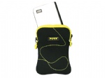 Portable hard disk pouch by PORT DESIGNS rubber zipper puller back pocket